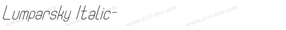 Lumparsky Italic字体转换
